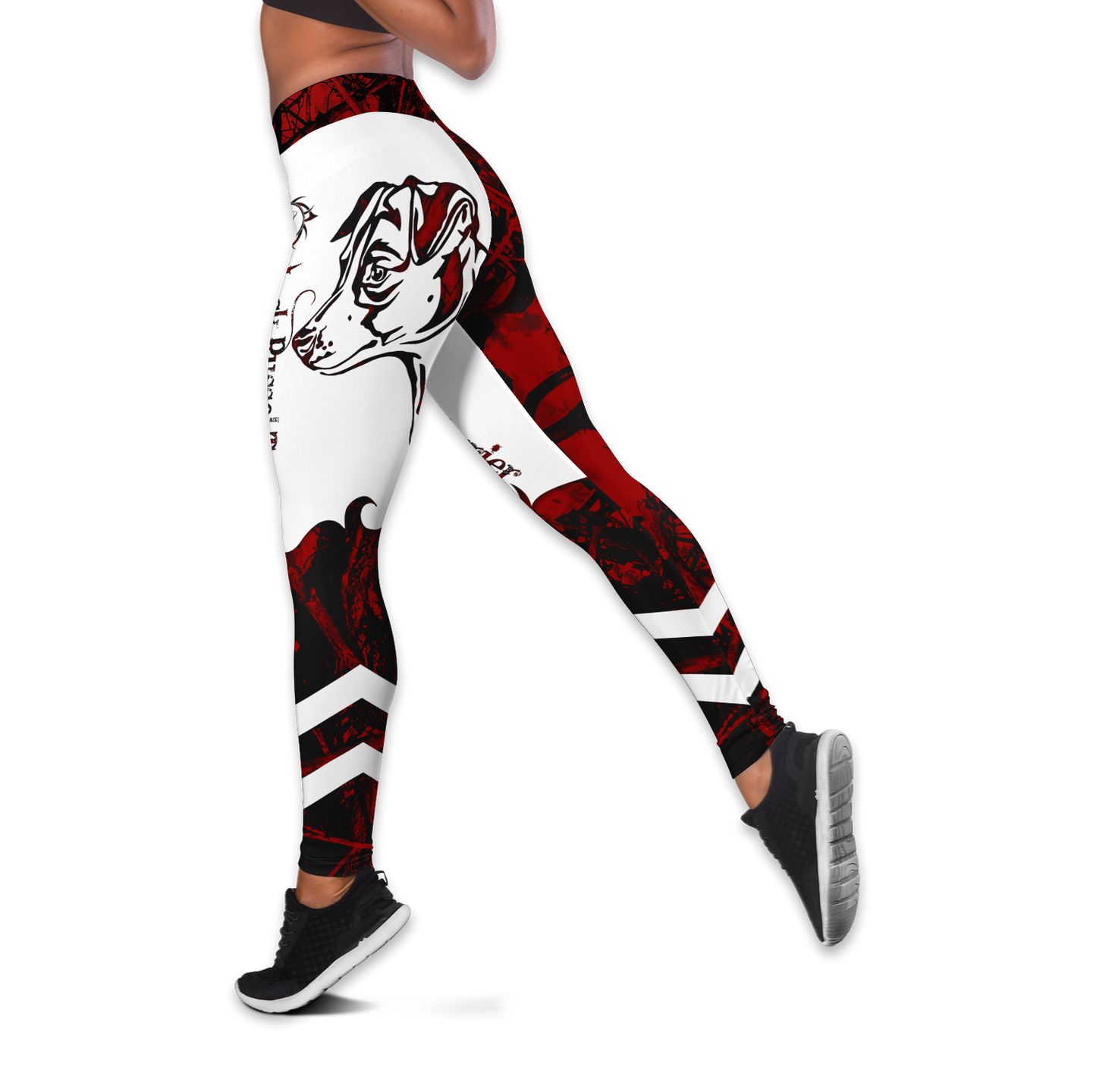 Jack Russel Terrier red tattoos legging + hollow tank combo DD08042011