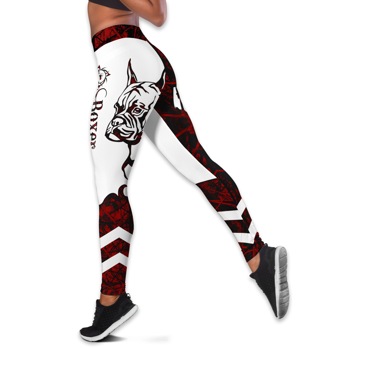 nao Boxer red tattoos legging + hollow tank combo DD08042003