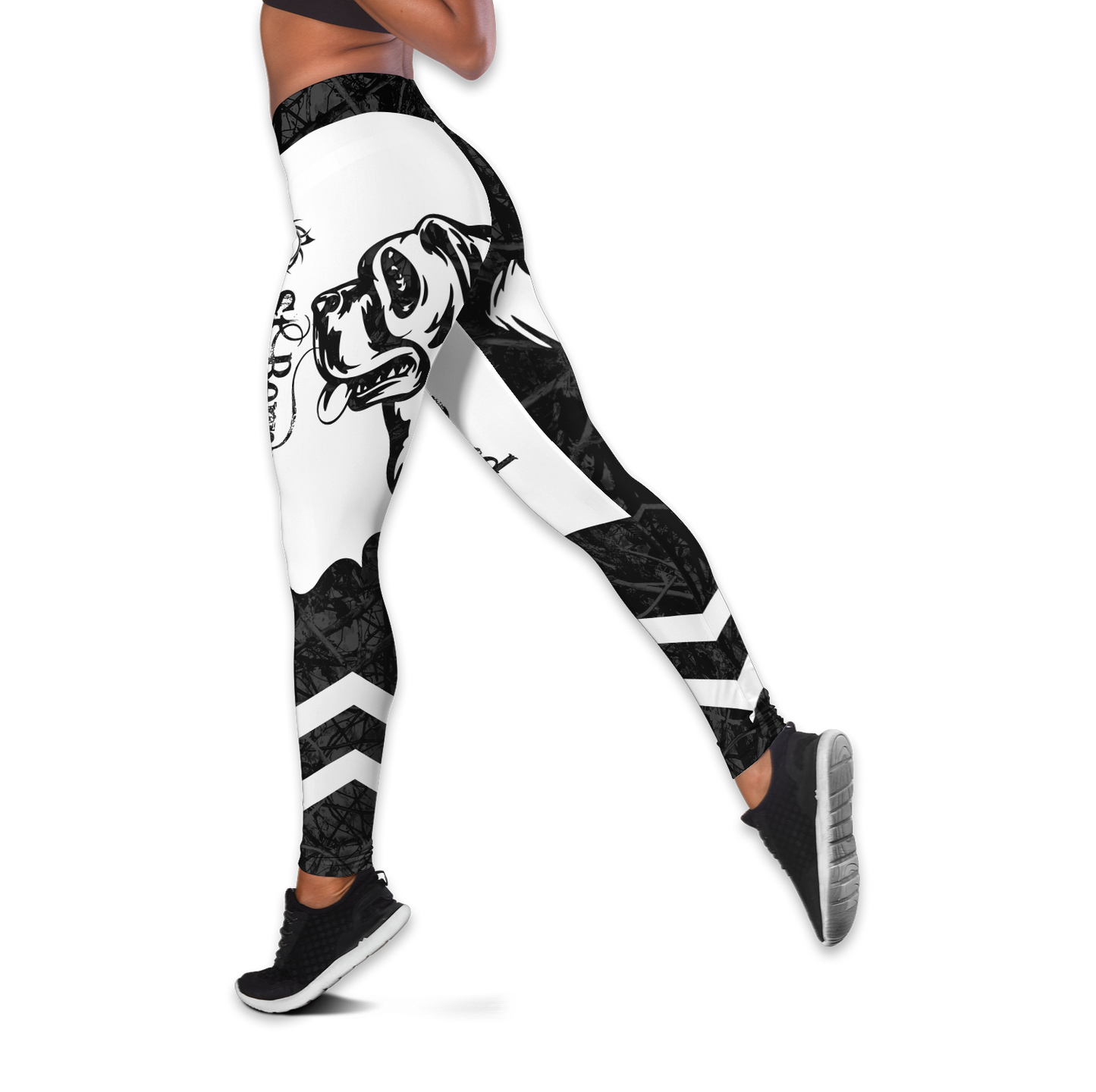 St. Bernard black tattoos legging + hollow tank combo DD09162001S