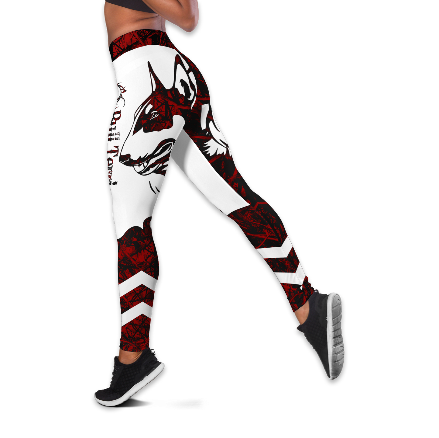 Bull terrier red tattoos legging + hollow tank combo DD08212001