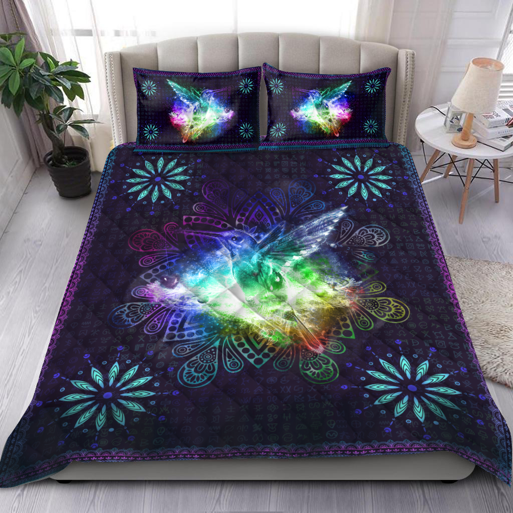 Mandala Hummingbird Quilt Bedding Set By ML-Quilt-ML-King-Vibe Cosyβ’