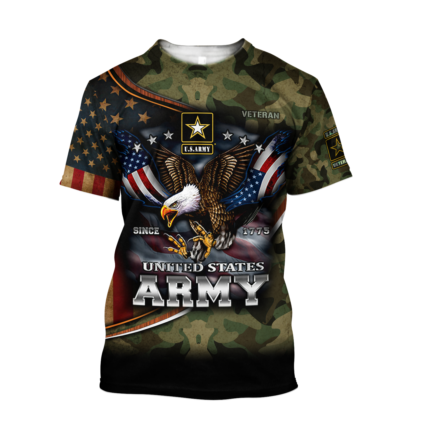 US Army Hoodie Since 1775 Eagle With American Flag Wings
