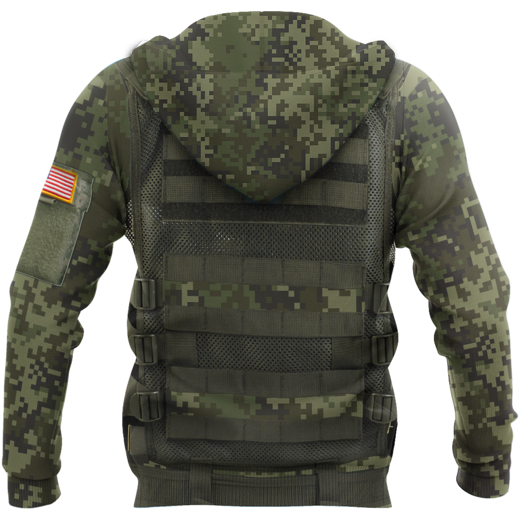 Custom America armor 3d hoodie shirt for men and women HG62100-Apparel-HG-Zip hoodie-S-Vibe Cosy™