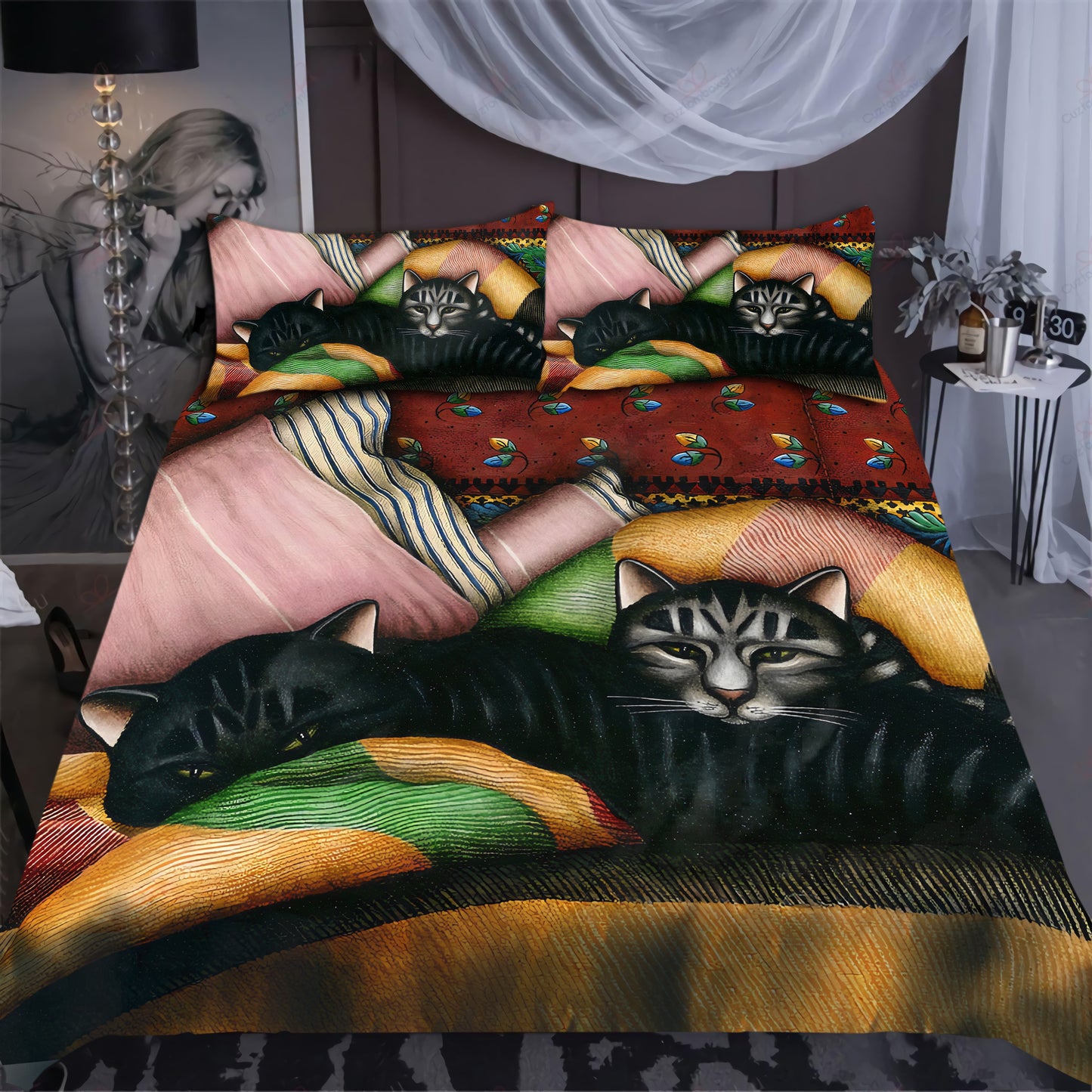 Cat Bedding Set AM-TT-Bedding Set-TT-Twin-Vibe Cosy™
