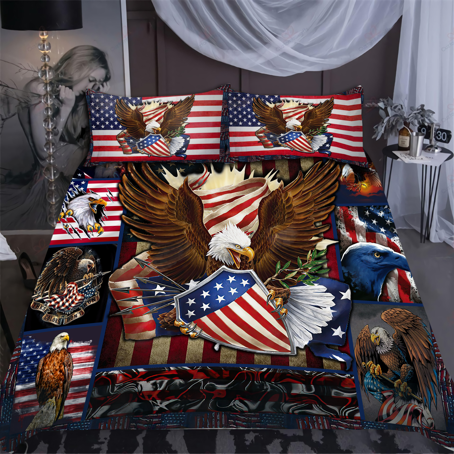 US Patriotic Eagle Bedding Set