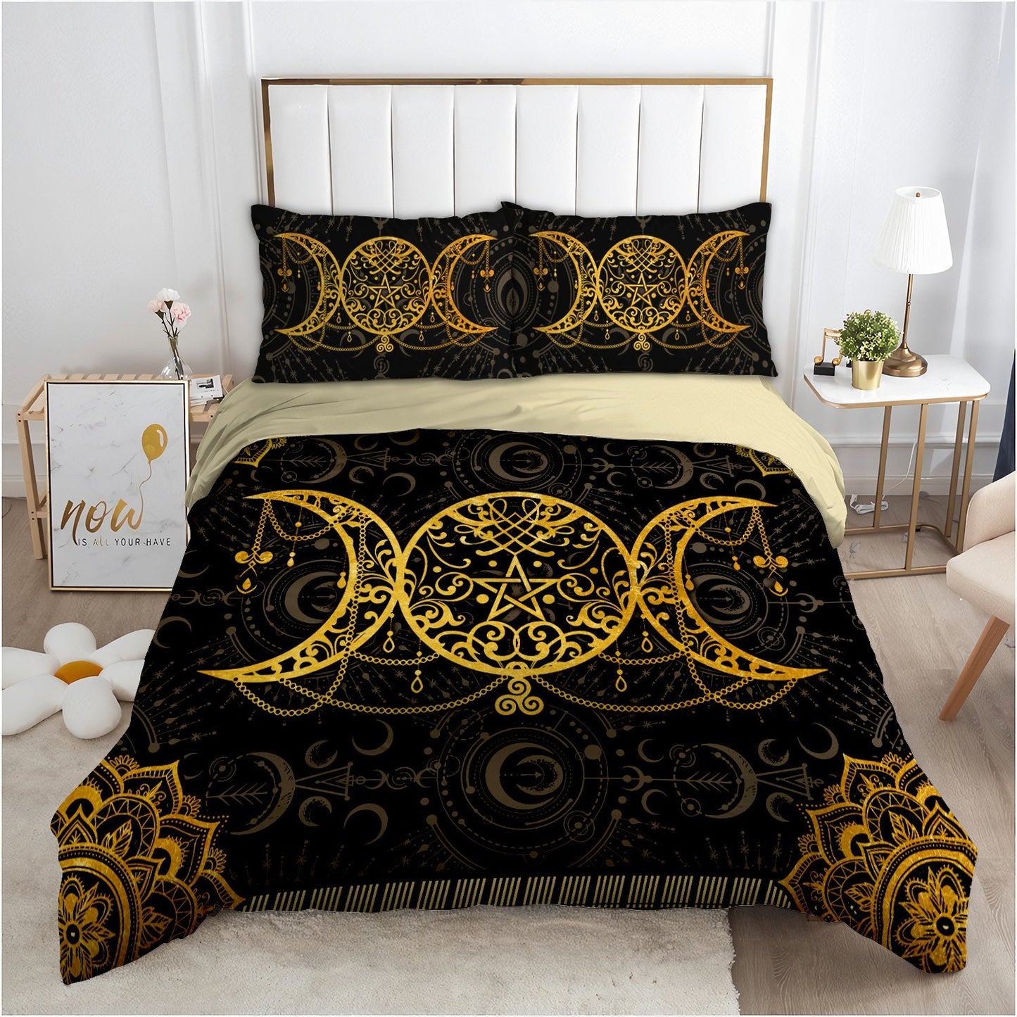 Mandala Wicca Triple Moon Bedding Set MEI09212003-MEI