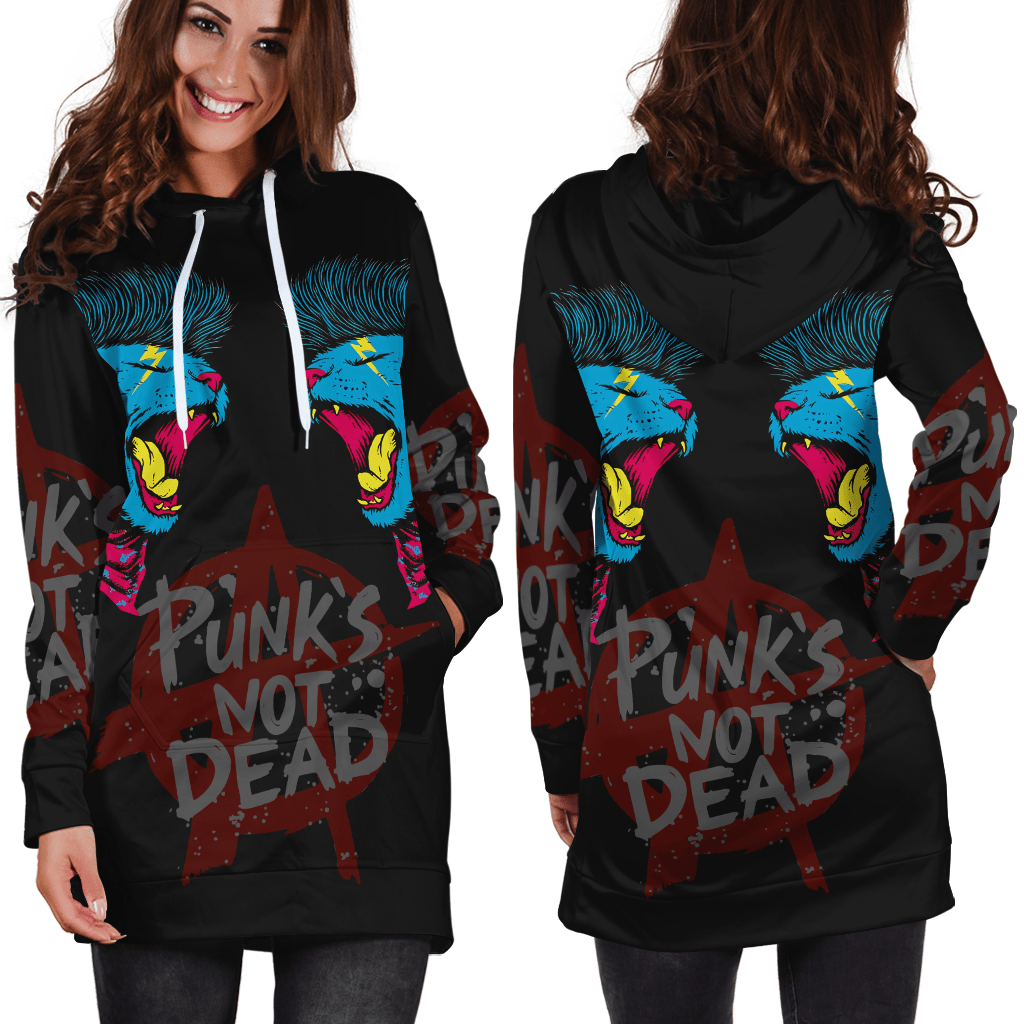 Punk Cat Hoodie Dress For Women MH0310203