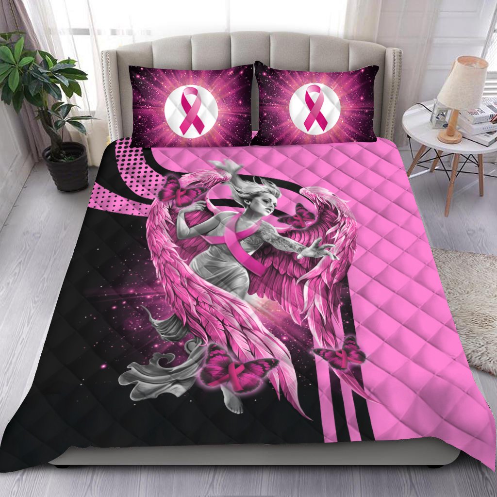 Breast Cancer Angel Survivor Quilt Bedding Set HAC130604-Quilt-SUN-King-Vibe Cosyβ’