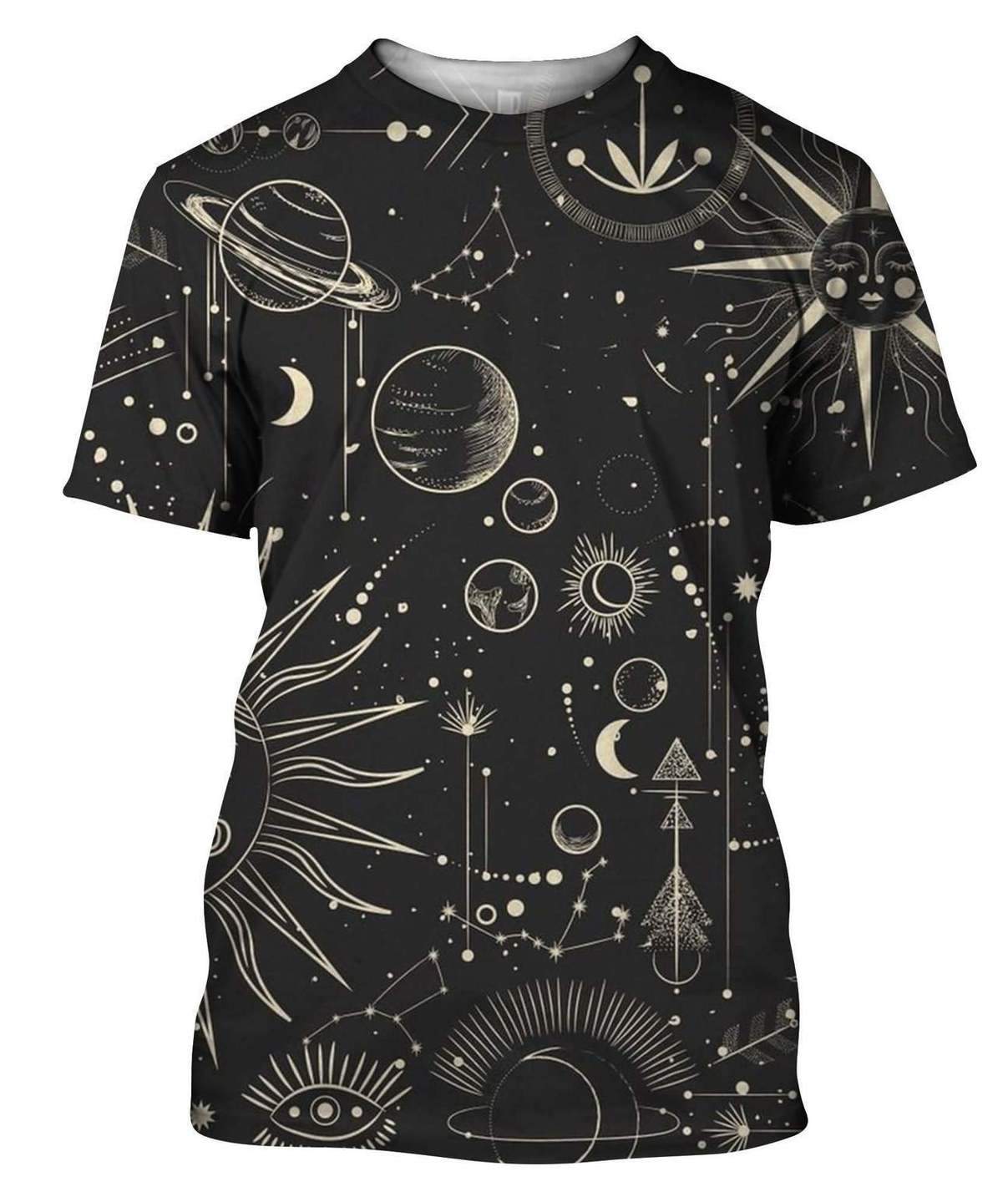 3D All Over Printed Shirts Hoodie Sun and Moon MP998-Apparel-MP-T shirt-S-Vibe Cosy™