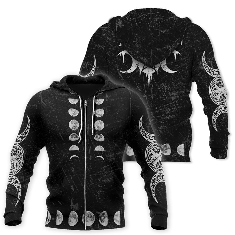 Witch Satanic Tribal 3D All Over Printed Hoodie Shirts For Men And Women MP824-Apparel-MP-Zip Hoodie-S-Vibe Cosy™