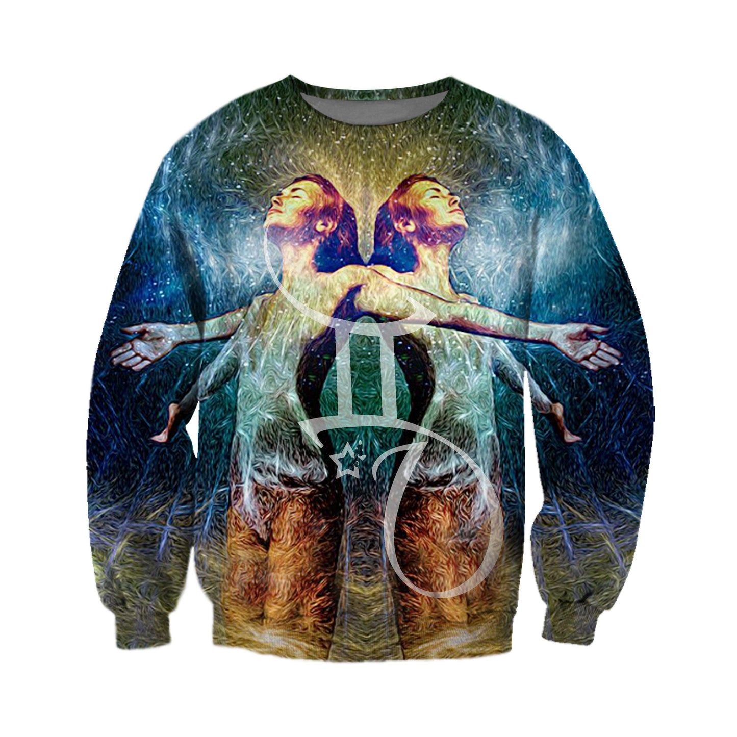 3D ALL OVER PRINTED GEMINI ZODIAC T SHIRT NTH160854-Apparel-NTH-Sweat Shirt-S-Vibe Cosy™