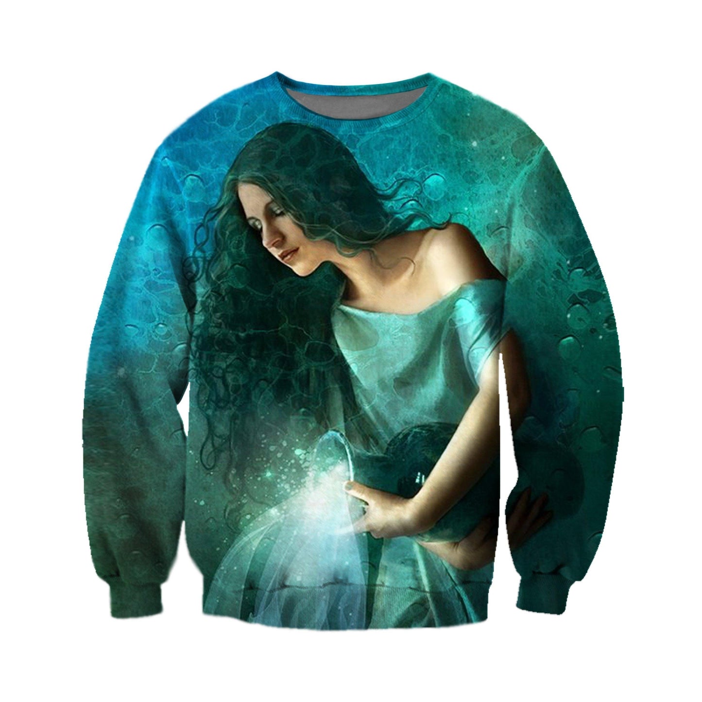 3D ALL OVER PRINTED AQUARIUS ZODIAC T SHIRT NTH160826-Apparel-NTH-Sweat Shirt-S-Vibe Cosy™