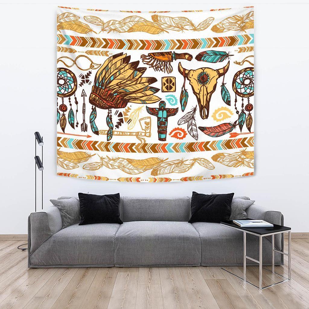 Native American 3D All Over Printed Tapestry
