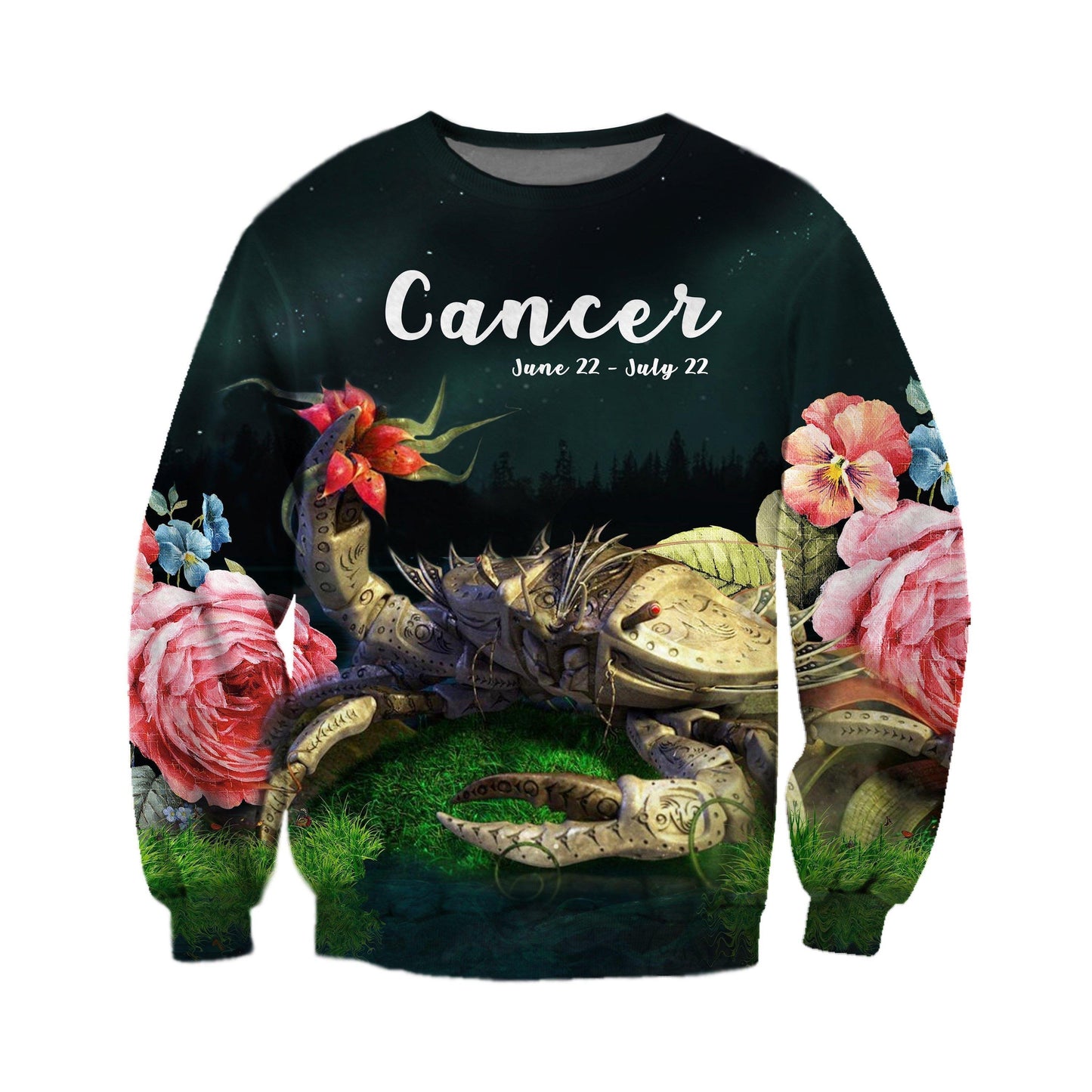 3D ALL OVER PRINTED CANCER ZODIAC T SHIRT NTH160834-Apparel-NTH-Sweat Shirt-S-Vibe Cosy™