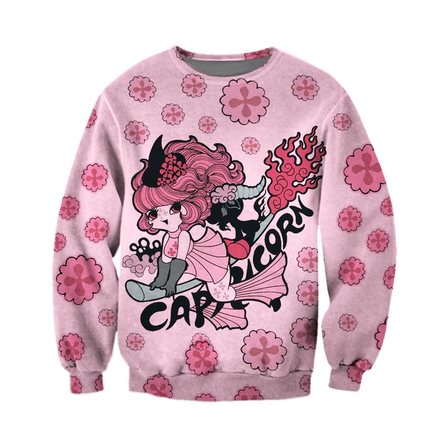 3D ALL OVER PRINTED CAPRICORN ZODIAC T SHIRT NTH160849-Apparel-NTH-Sweat Shirt-S-Vibe Cosy™
