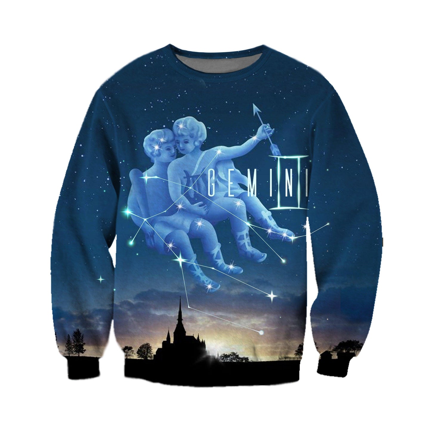 3D ALL OVER PRINTED GEMINI ZODIAC T SHIRT NTH160861-Apparel-NTH-Sweat Shirt-S-Vibe Cosy™
