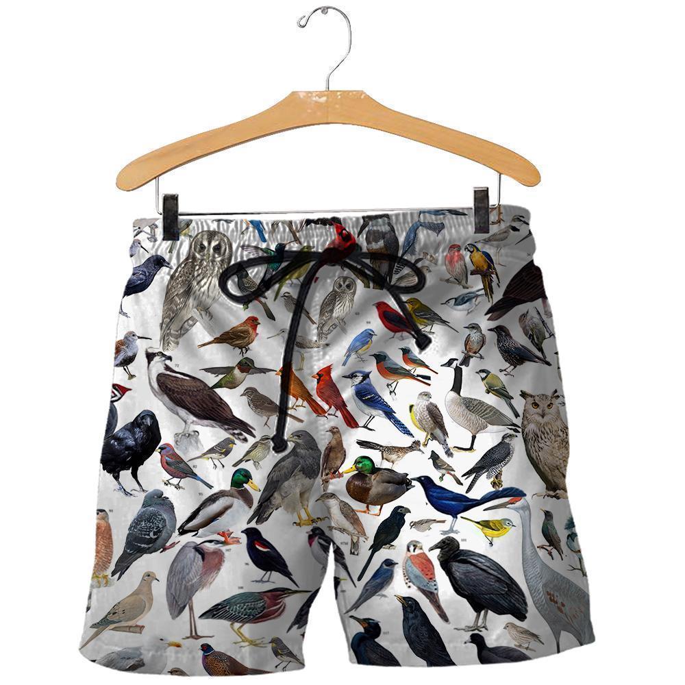 3D All Over Printed Birds Clothes-Apparel-HP Arts-SHORTS-S-Vibe Cosy™