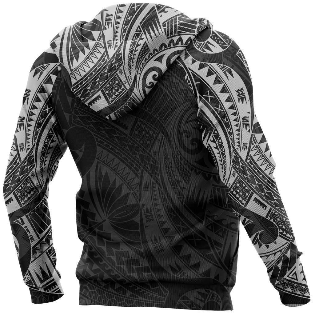 Turtle Maori Tattoo All Over Hoodie White HC0803-Apparel-Huyencass-Hoodie-S-Vibe Cosy™