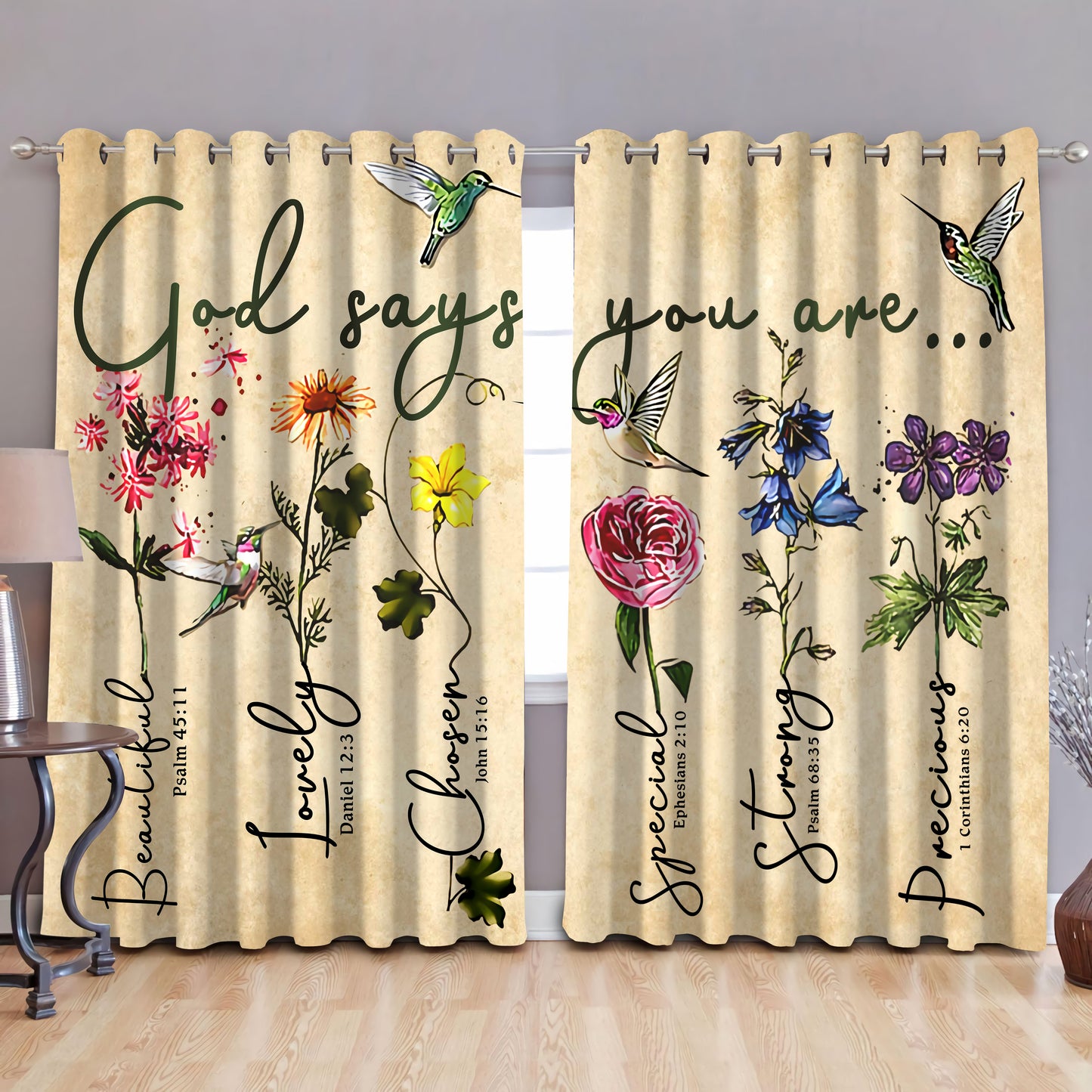 God says you are, blackout thermal grommet window curtains ver3 HAC270501-HG-HG-52'' x 63''-Vibe Cosy™