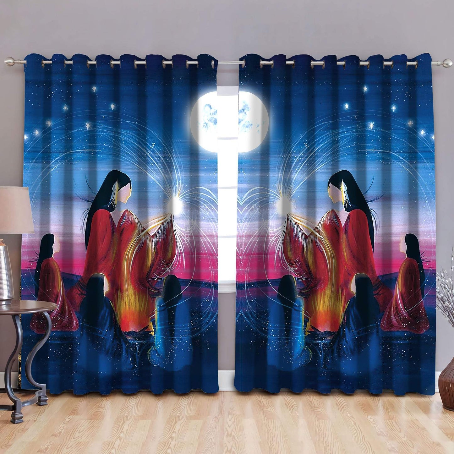 Native American Moon Legend Curtains MEI20081203-MEI