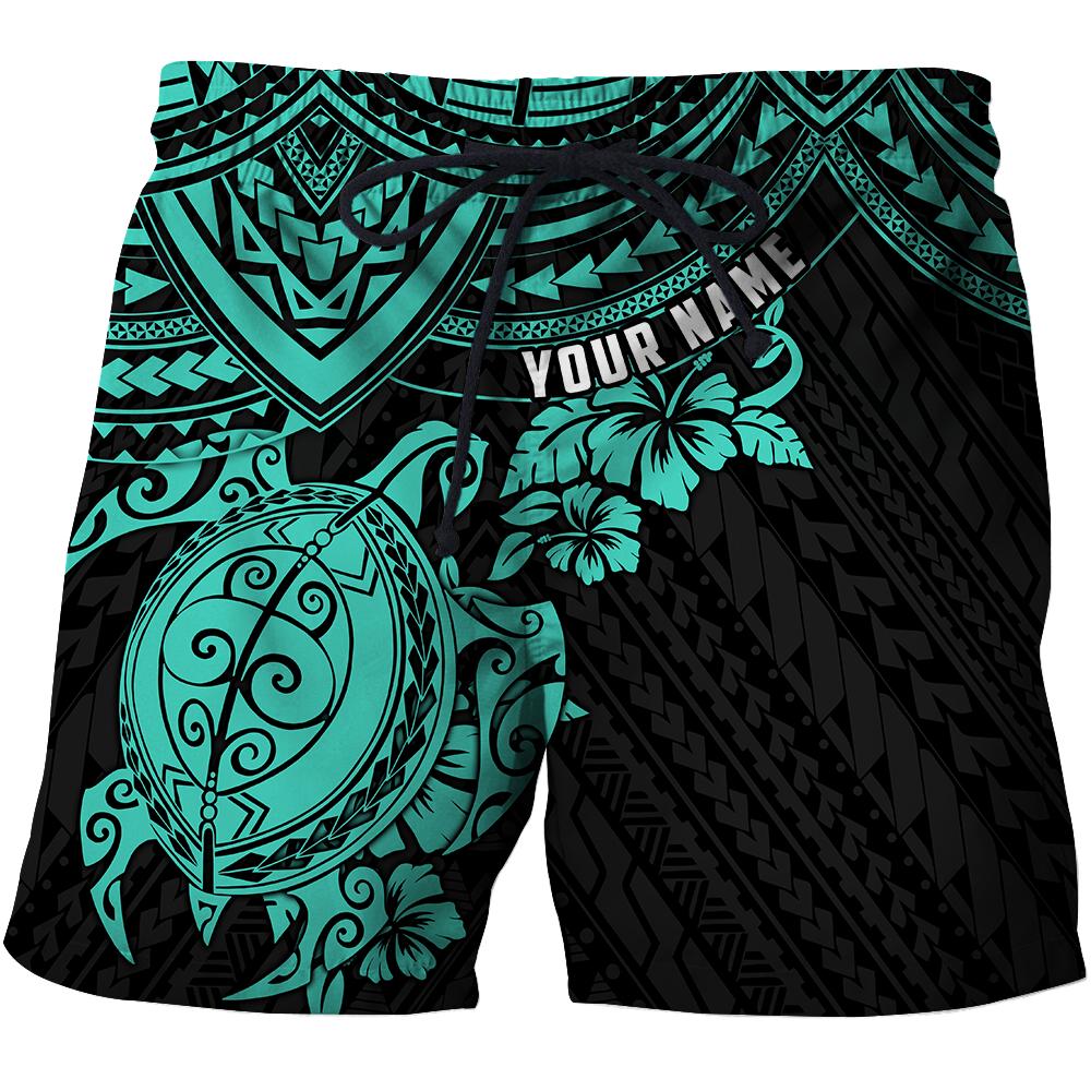 Amazing Polynesian Green Tattoo Customize 3D All Over Printed Shirts For Men And Women