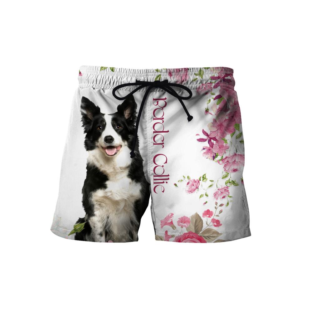 Border collie 3D All Over Printed shirt & short for men and women PL