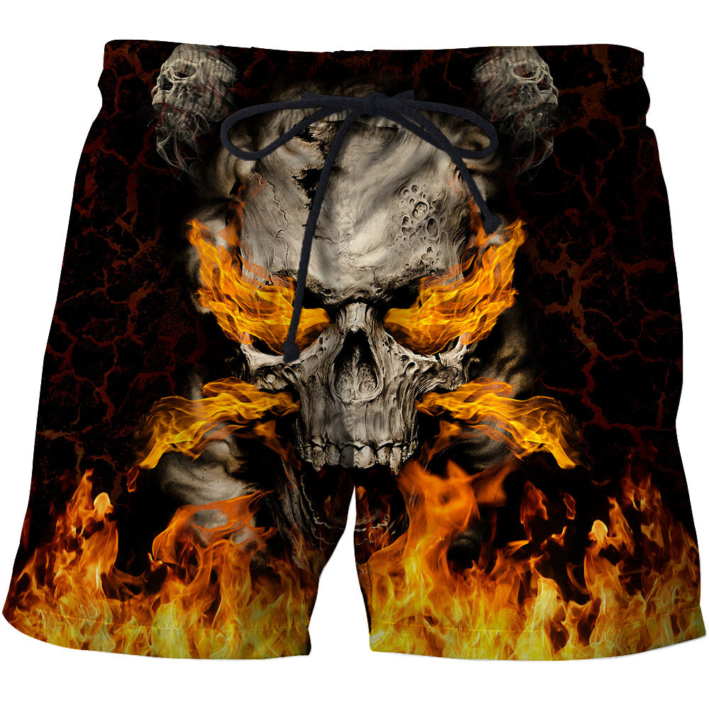 Skulls On Fire Hoodie For Men And Women TQH201007