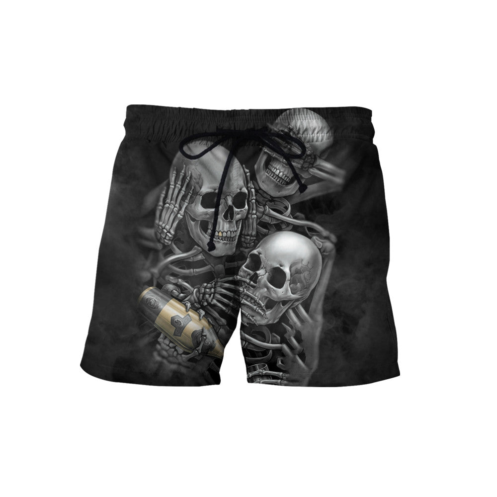 Three Wise Skulls Smoke And Drink Hoodie For Men And Women TQH201009