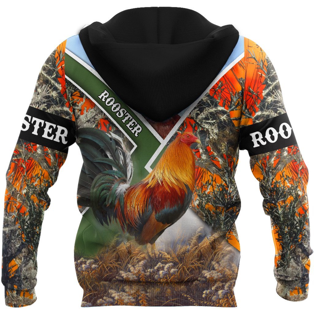 Rooster Lover All Over Printed Unisex Deluxe Hoodie ML