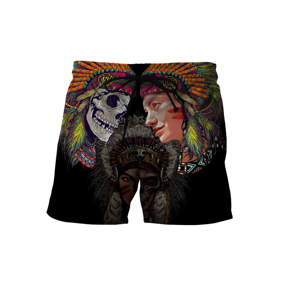 Native Girl And Skull Hoodie For Men And Women MH18122003HHJJ