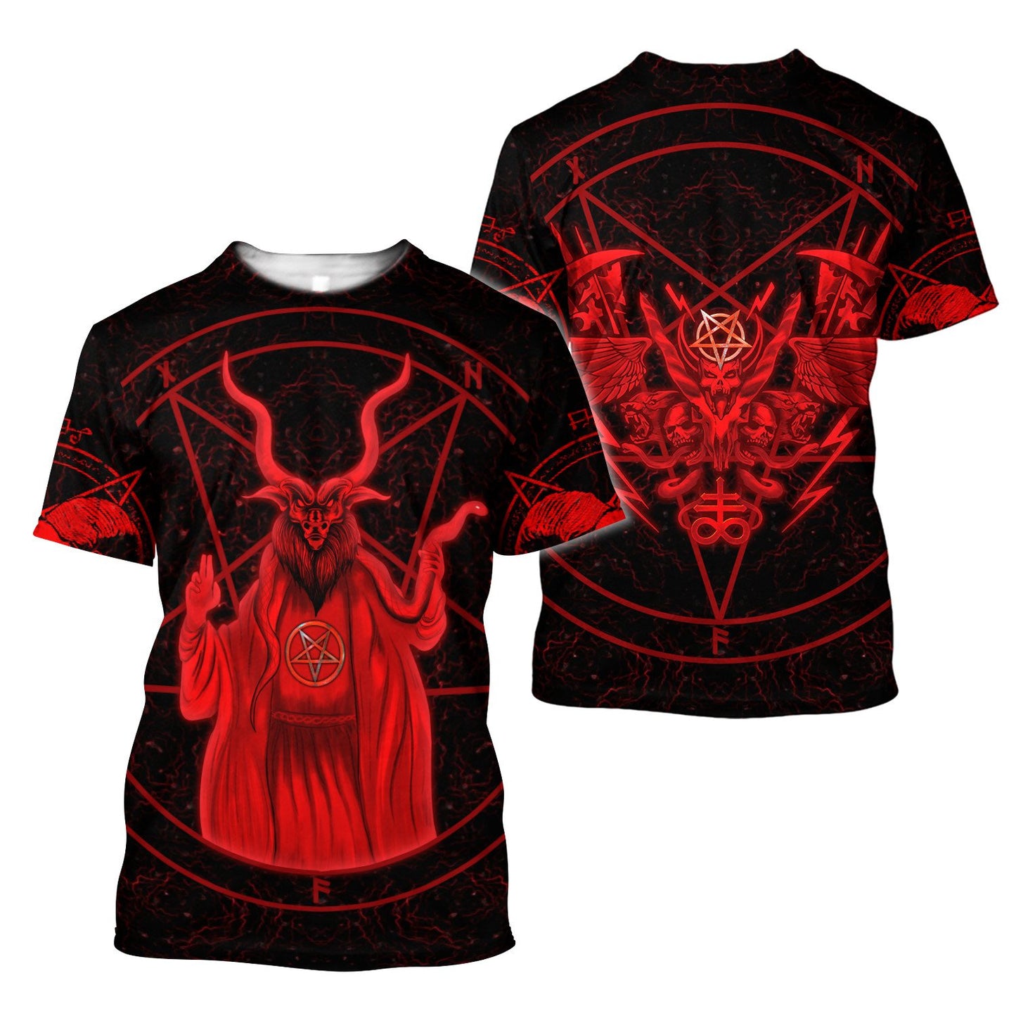 Red Magic Satanic Skulls Hoodie For Men And Women TNA12212015HH