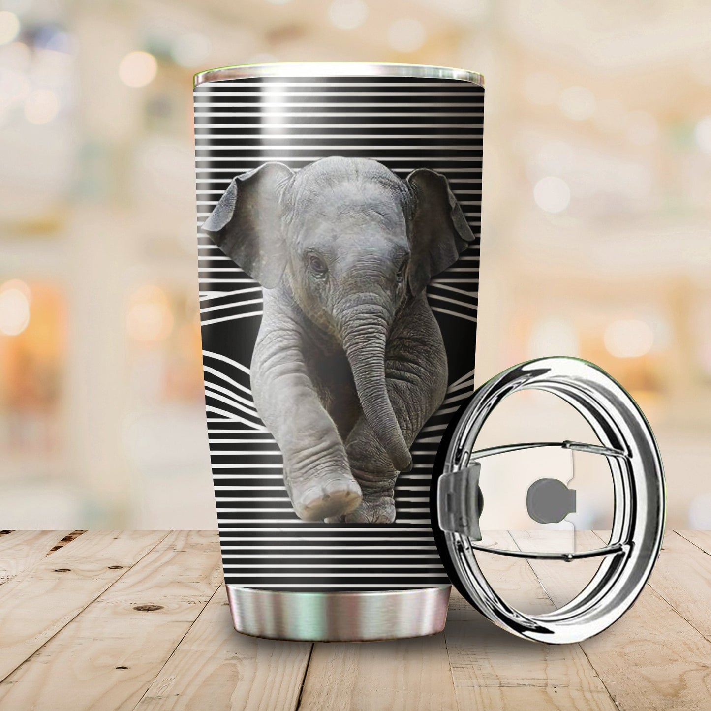 Customize name Elephant Steel Tumbler PD23122002
