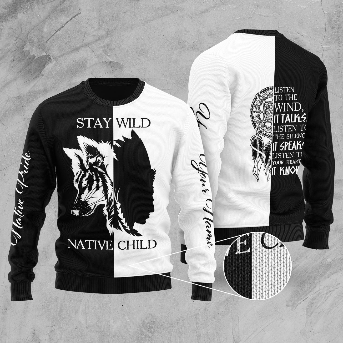 Custom Name Wolf Native Pride 3D All Over Printed Unisex Shirt