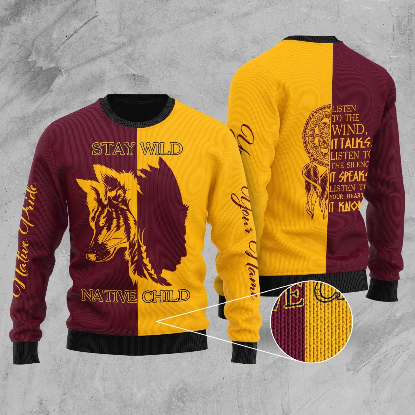 Custom Name Wolf Native Pride 3D All Over Printed Unisex Shirt