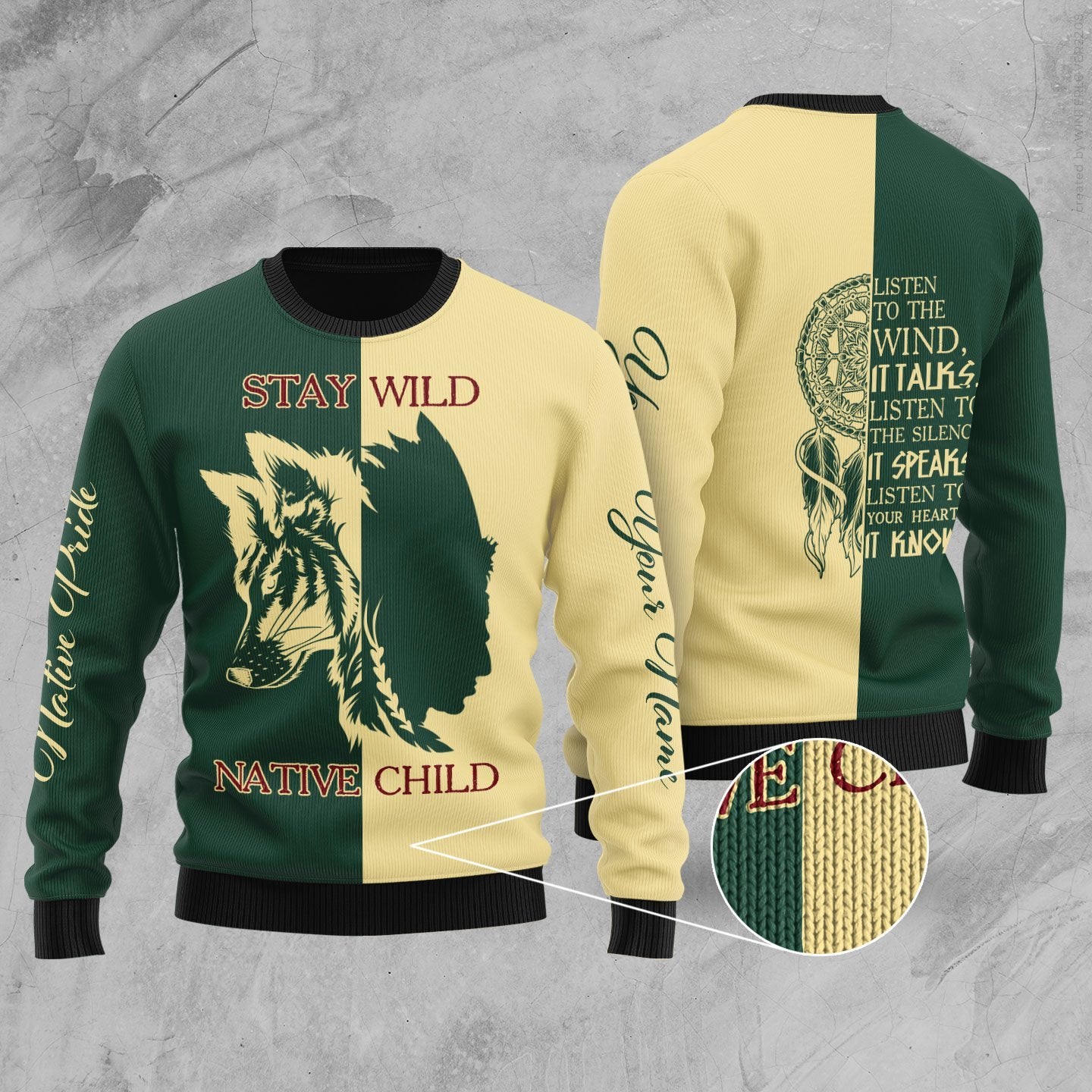 Custom Name Wolf Native Pride 3D All Over Printed Unisex Shirt
