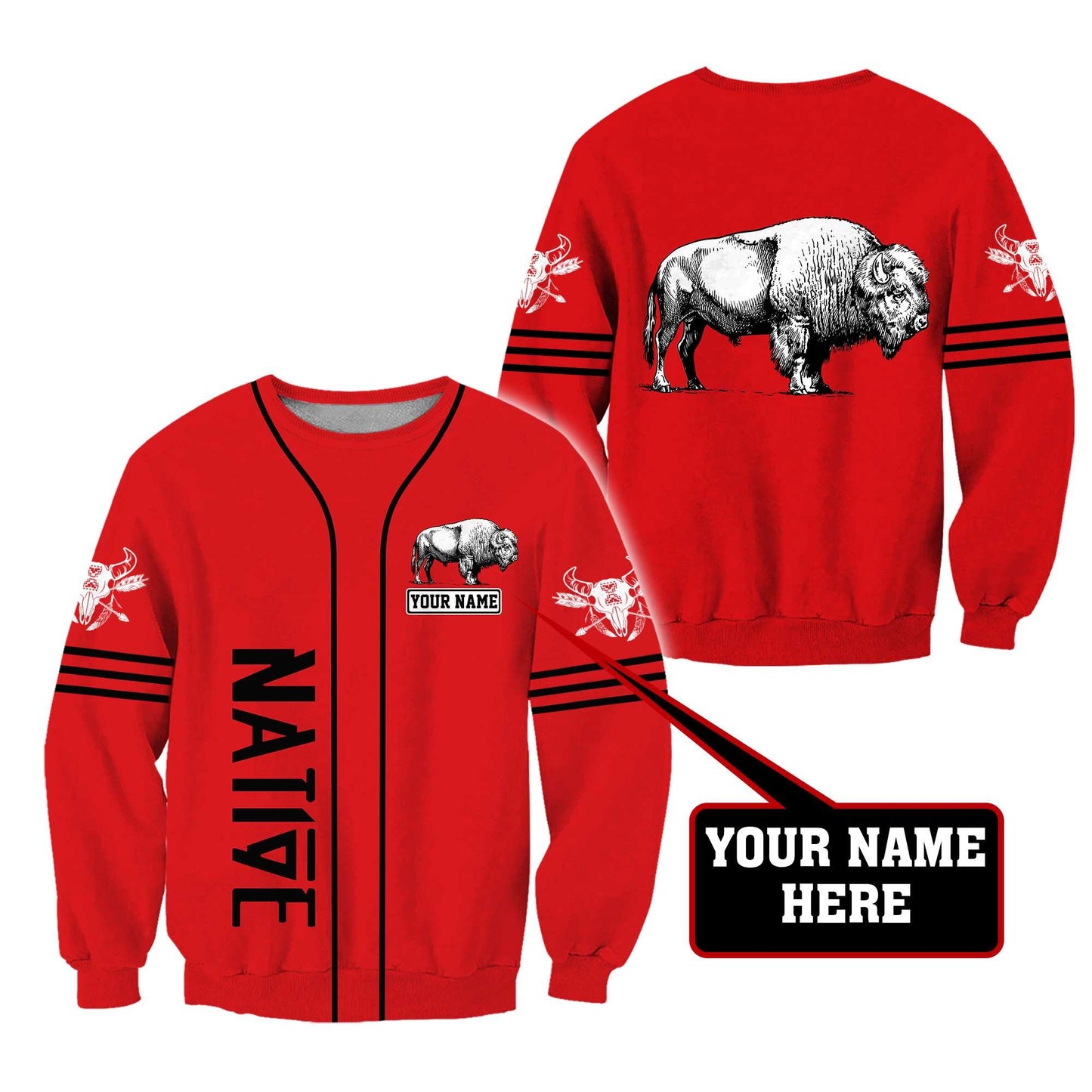 Custom Name Native 3D All Over Printed Unisex Shirts