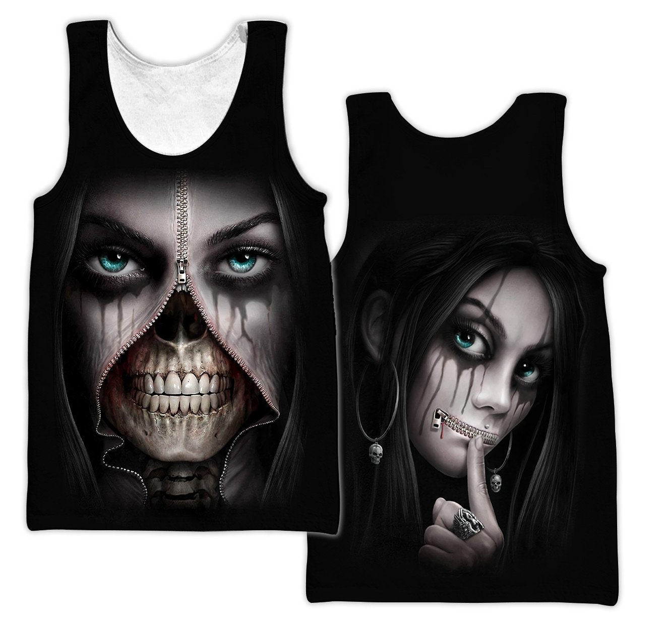 True Face Skull Girl Hoodie For Men And Women TNA01032106