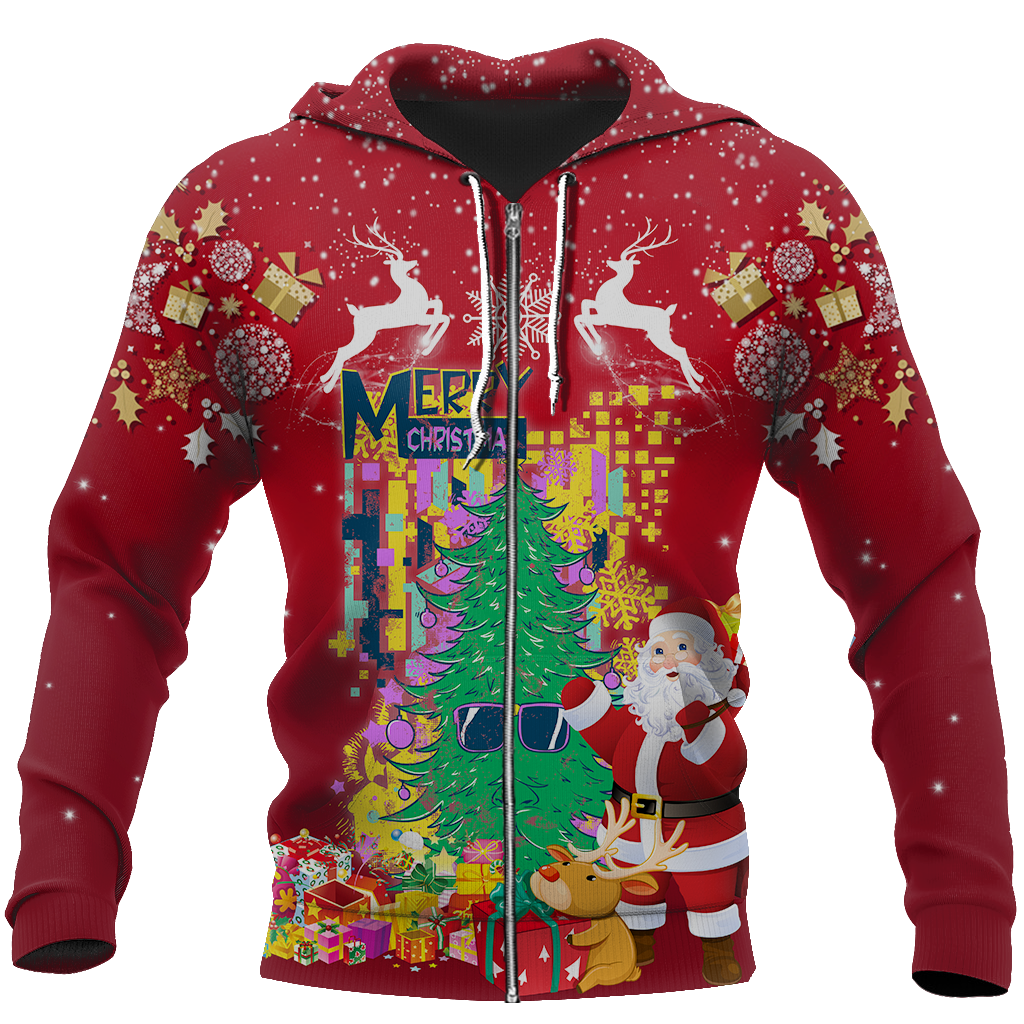 Beautiful 3D Over Printed Christmas Collection HG-JJ12101-Apparel-HG-Zipped Hoodie-S-Vibe Cosy™