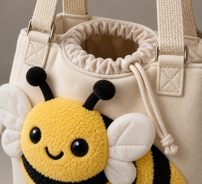 Hands-Free Bee Canvas Pet Carrier Tote