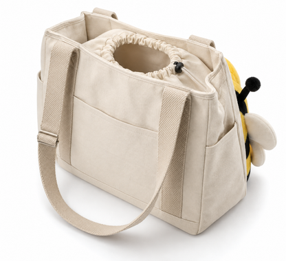Hands-Free Bee Canvas Pet Carrier Tote