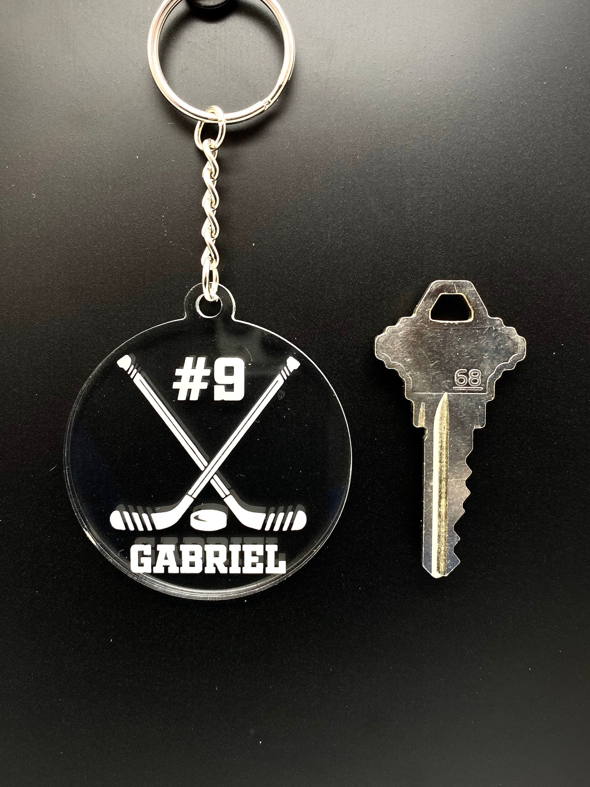 Hockey Keychains | Personalized Sports Keychains | Team Gift | Player Gift