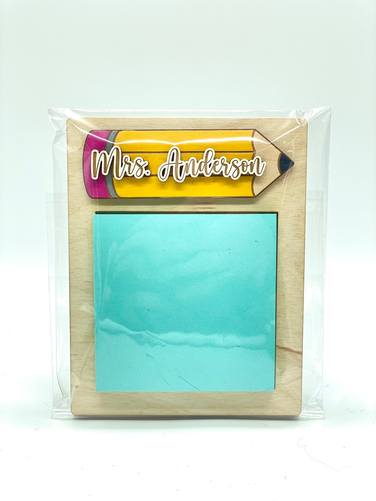 Teacher Sticky Note Pad Holder Gift | Personalized Teacher Name Gift | Student Gift For Teacher | Teacher Gift | 2024 2025 School Year