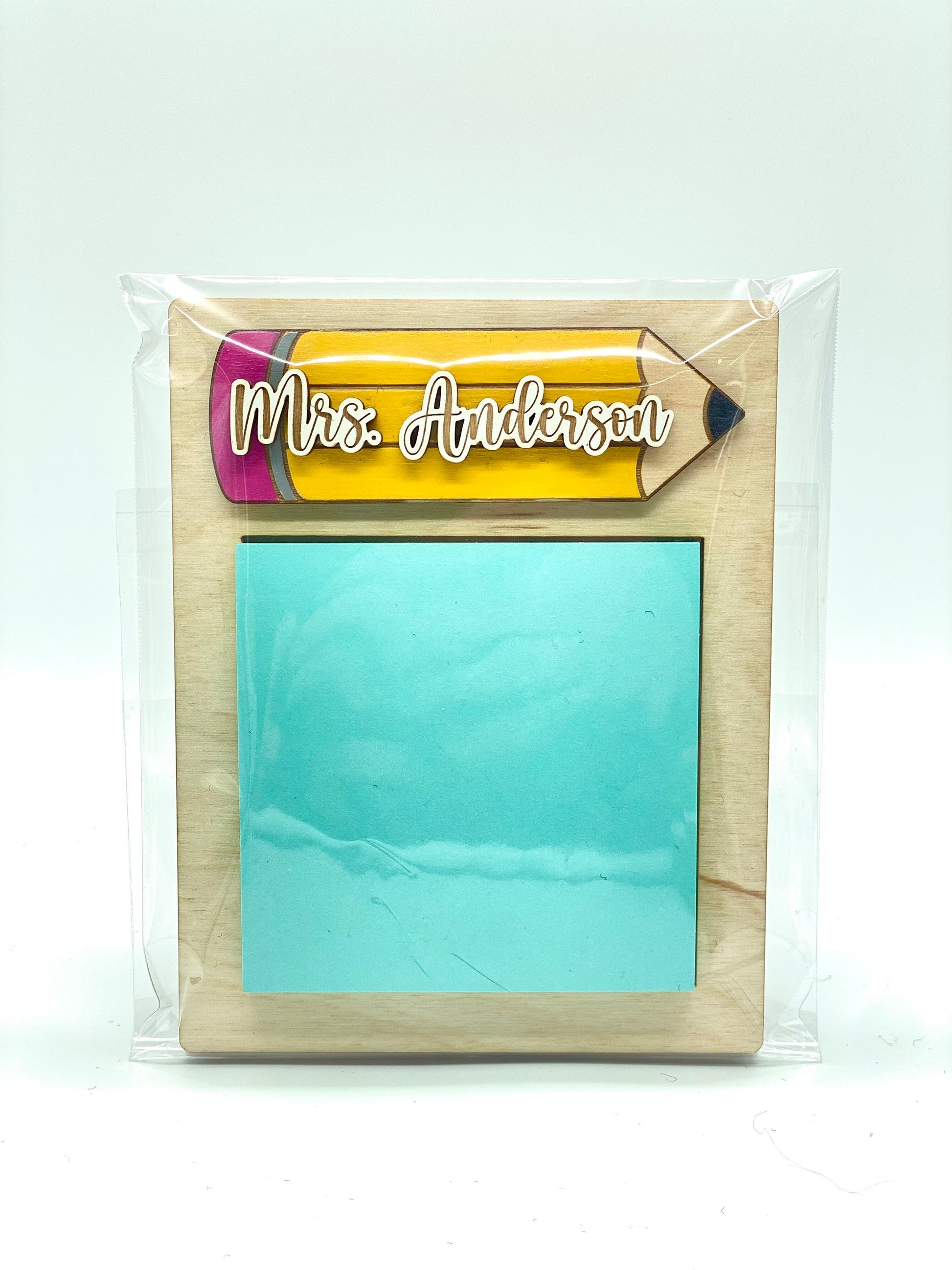 Teacher Sticky Note Pad Holder Gift | Personalized Teacher Name Gift | Student Gift For Teacher | Teacher Gift | 2024 2025 School Year