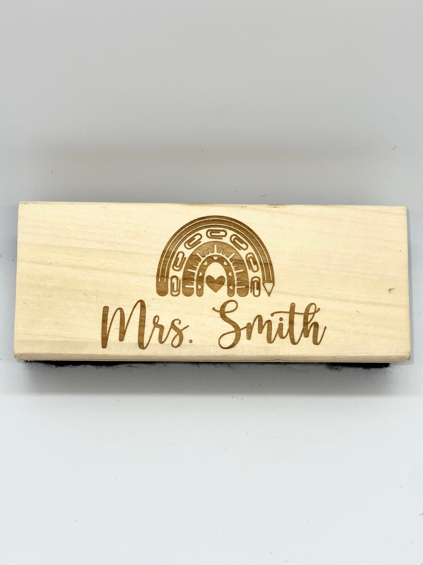 Teacher Eraser Gift Rainbow Design  / Personalized Teacher Name Gift / Teacher Appreciation / End of Year Gift