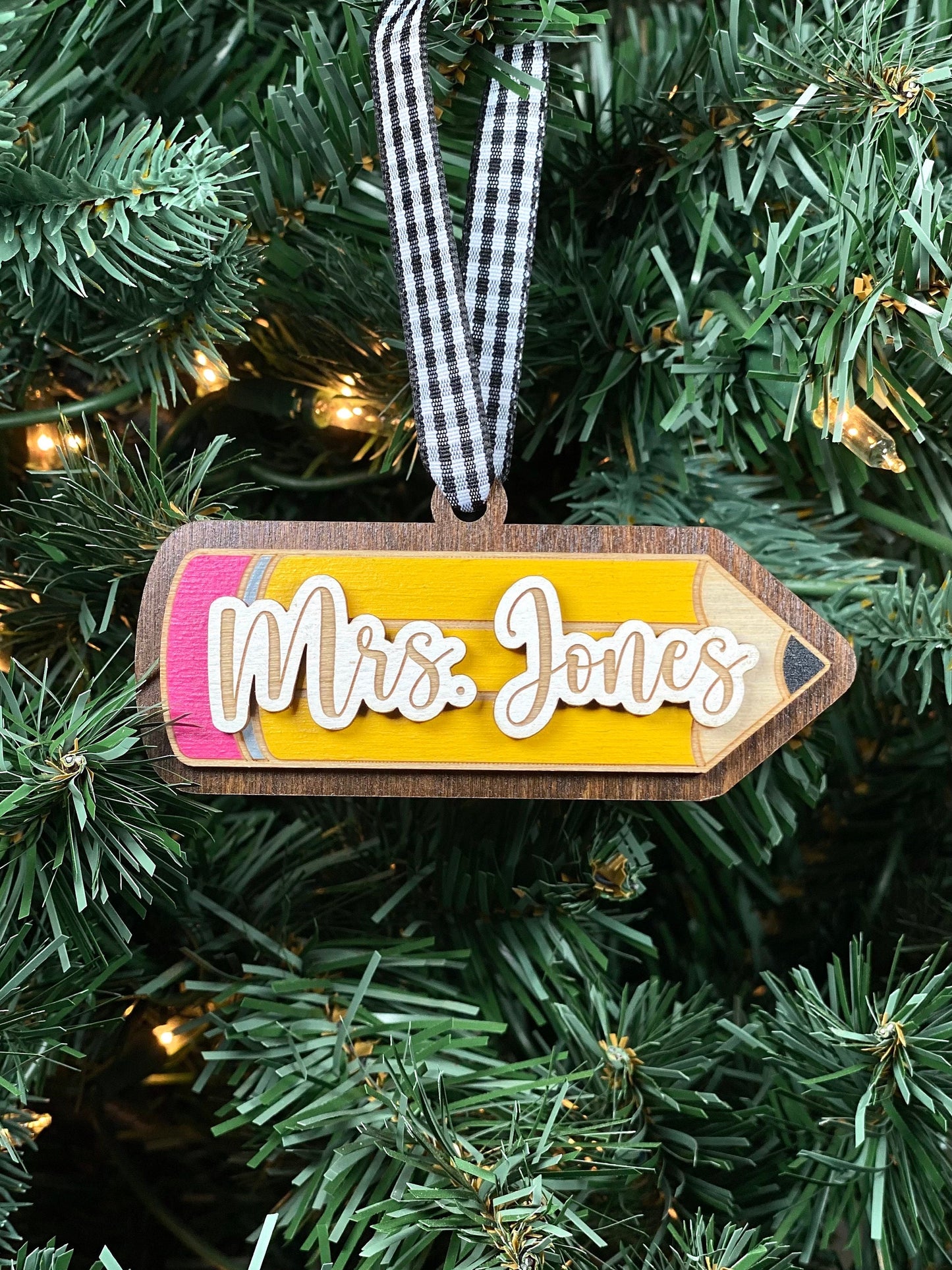 Teacher Pencil Ornament | Teacher Ornament | Pencil Ornament | 2024 Ornament | 2024-2025 School Year | Teacher Gifts