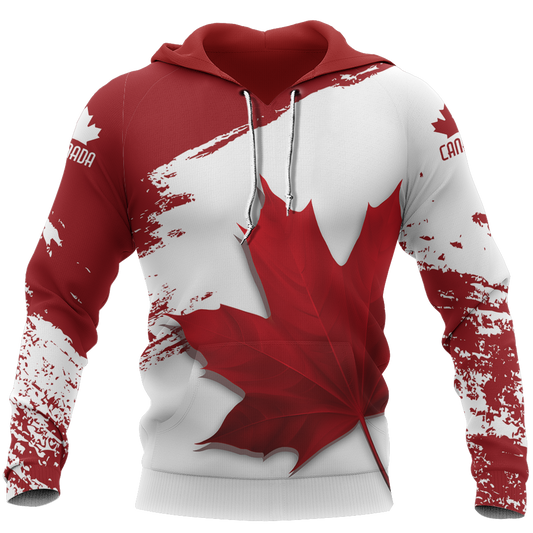 Canada Maple Leaf - Athletic Spirit Red Edition Pullover Hoodie PL-Apparel-PL8386-Hoodie-S-Vibe Cosy™