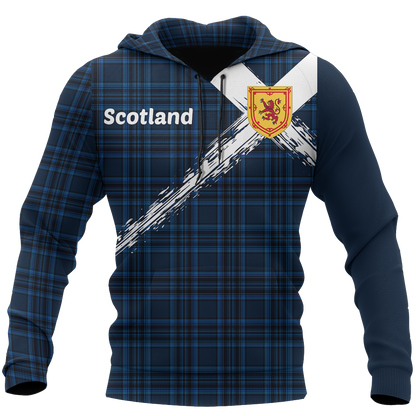 Scotland Saltire Celtic Thistle Hoodie Blue NNK 1514-Apparel-PL8386-Hoodie-S-Vibe Cosy™