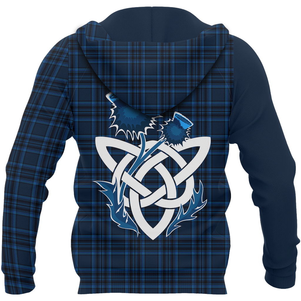 Scotland Saltire Celtic Thistle Hoodie Blue NNK 1514-Apparel-PL8386-Zip Hoodie-S-Vibe Cosy™