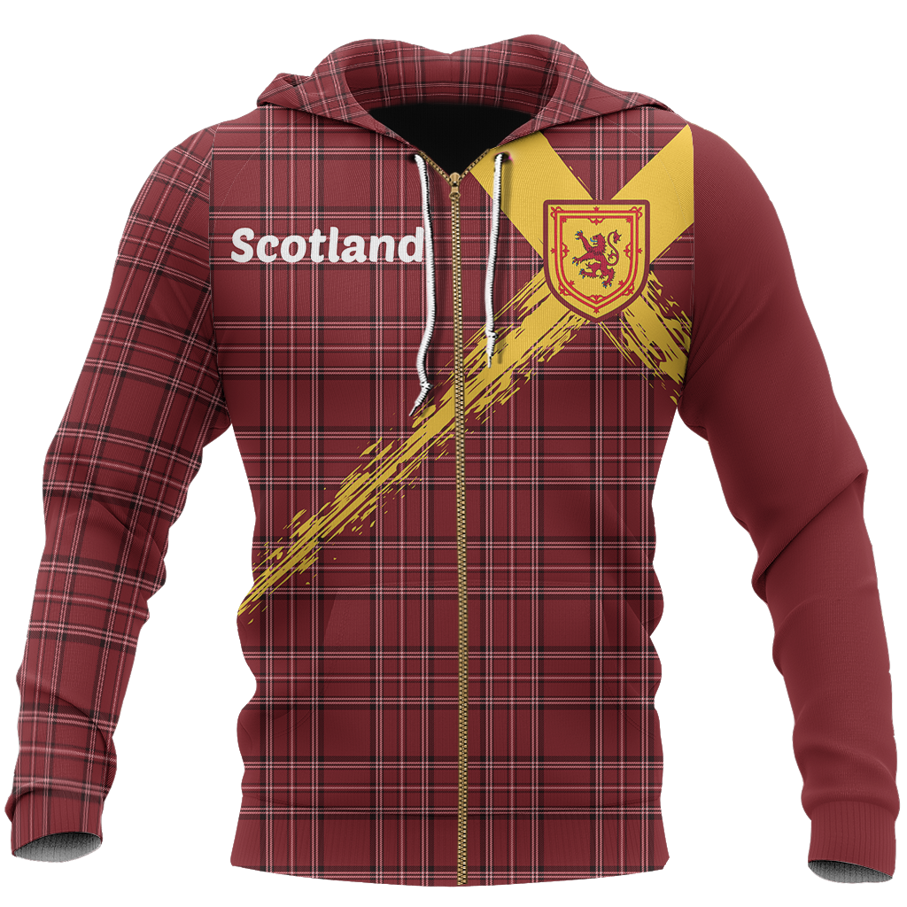 Scotland Royal Banner Celtic Thistle Hoodie-Apparel-HD09-Zip Hoodie-S-Vibe Cosy™