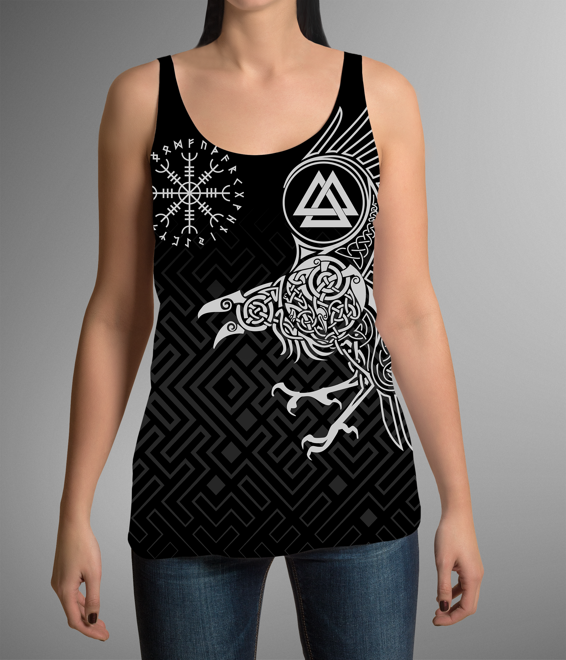 The Raven of Odin - Tattoo Style-Apparel-HP Arts-Hoodie-S-Vibe Cosy™